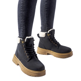 Bottes de travail isolées noires Burgondi