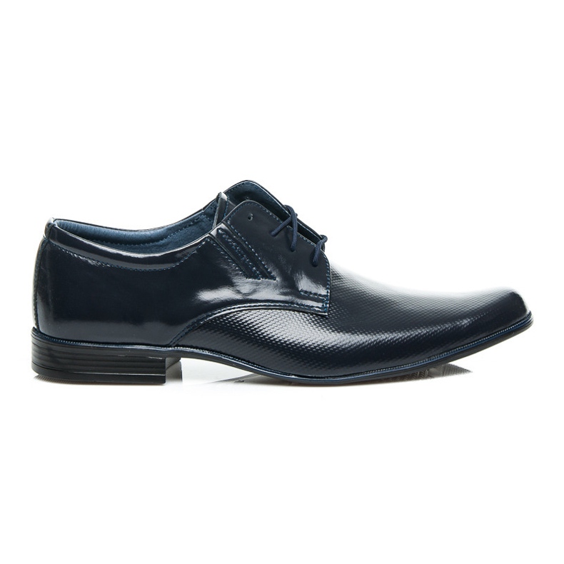 Lucca Chaussures en cuir avec brillant bleu