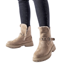 Bottes isolées beiges de Gibsonia
