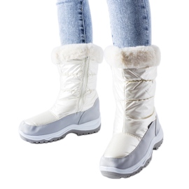 Bottes de neige isolées Tronzano gris perle blanc