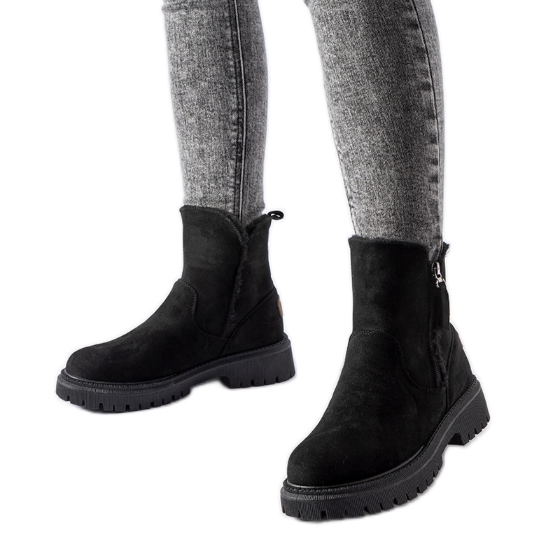 Bottines Tesoriero classiques isolées noires le noir