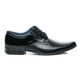 Lucca Chaussures en cuir avec brillant le noir