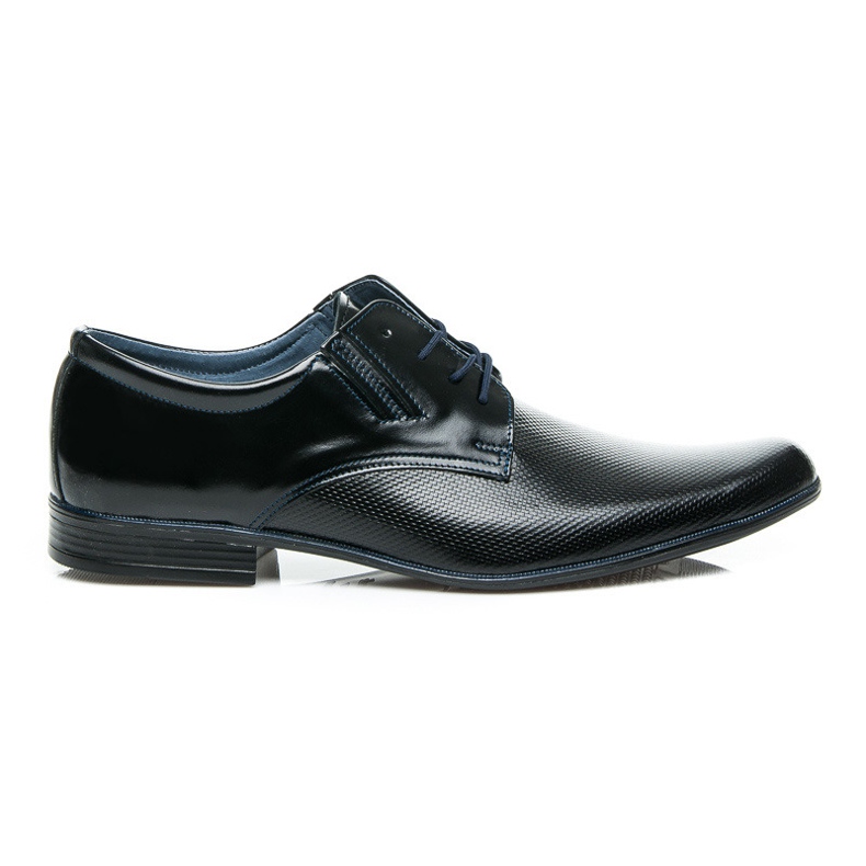 Lucca Chaussures en cuir avec brillant le noir