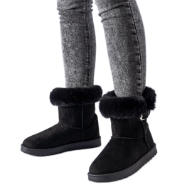Boots de neige Borgorato noires doublées de fourrure le noir