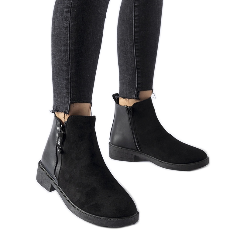 Bottines Montaldo classiques isolées noires le noir