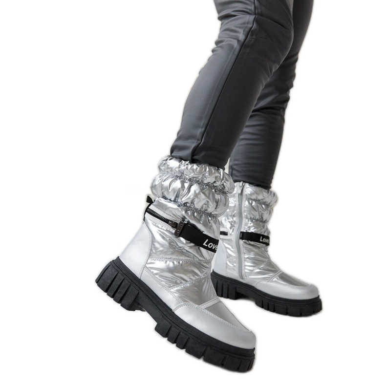 Bottes de neige isolées argent Pulliam pour femme