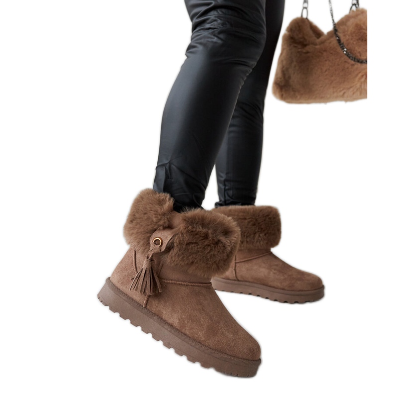 Boots de neige Geradino marron doublées de fourrure brun Boots de neige Geradino marron doublées de fourrure brun