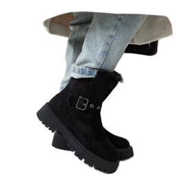 Bottes isolées noires en éco-daim Arturo