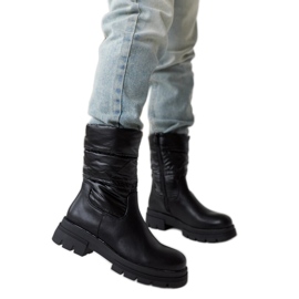 Bottines isolées noires avec matelassage Malvaro