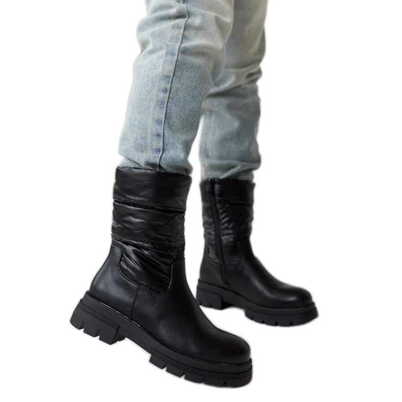 Bottines isolées noires avec matelassage Malvaro le noir