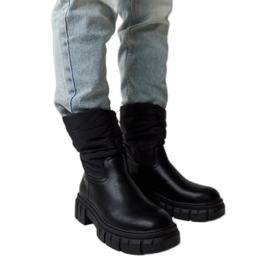 Bottes de neige Hoffman matelassées isolées noires