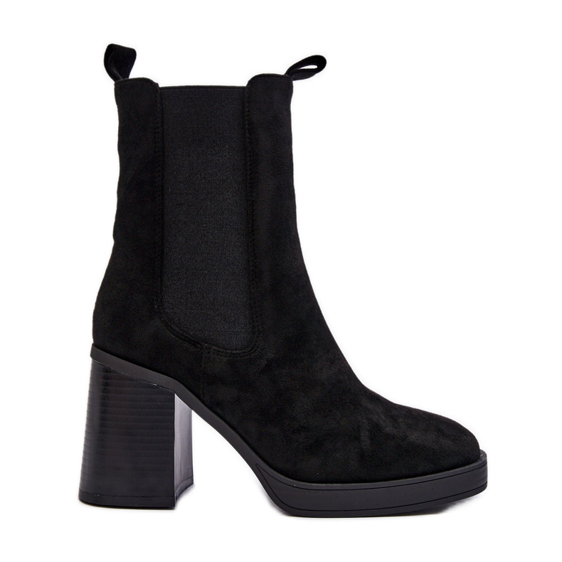 Bottes noires à talons épais Piovere pour femmes le noir