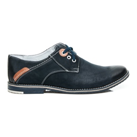 Lucca Chaussures en cuir bleu foncé