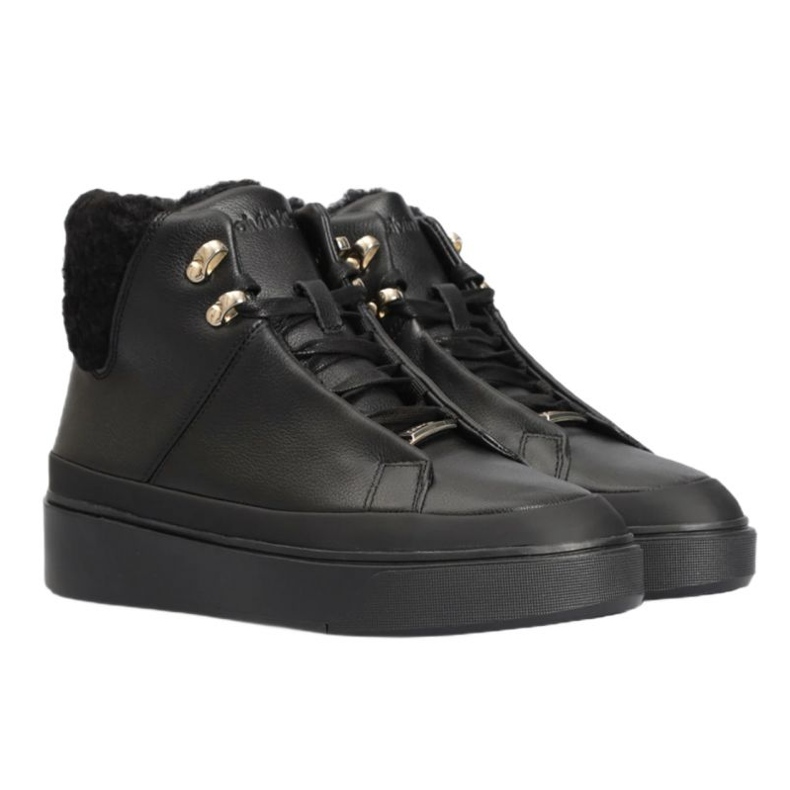 Calvin Klein Hell Cupsole Hi Top Wl W chaussures HW0HW01208 le noir