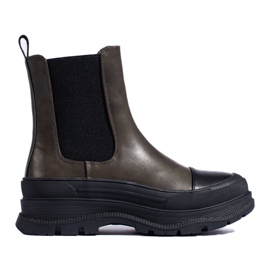 Bottines Chelsea Shelovet classiques pour femmes, vert foncé