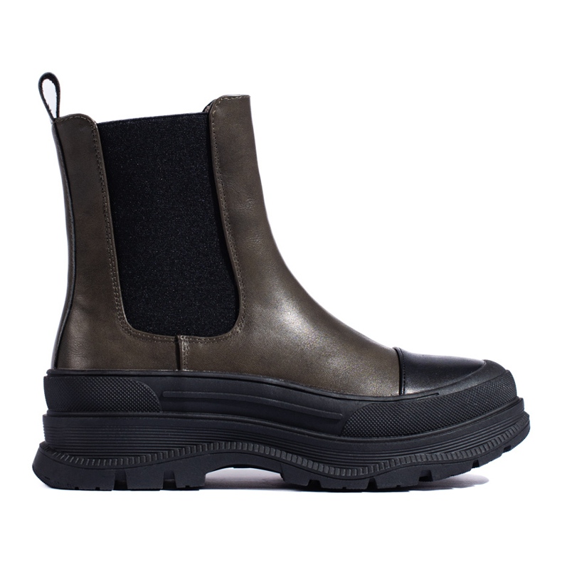 Bottines Chelsea Shelovet classiques pour femmes, vert foncé