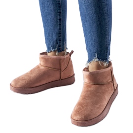 Bottes de neige courtes isolées roses Guglielma noir