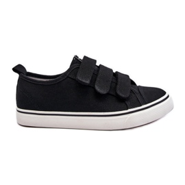 Baskets Basses Velcro Enfant Noir Dilan le noir