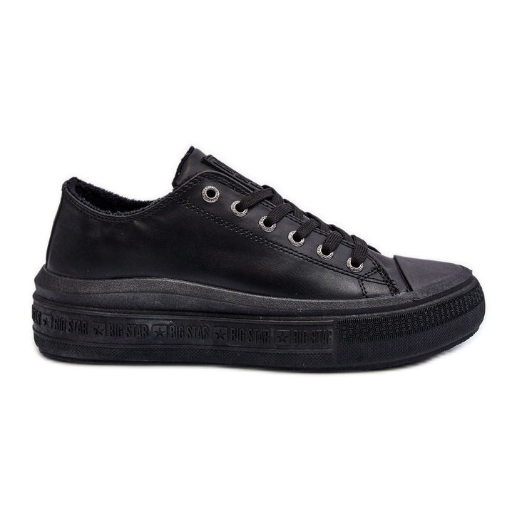 Baskets basses isolées pour femmes noires Big Star MM274031 le noir