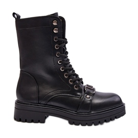 Bottes Worker Pour Femme Avec Décoration Noir Belluxe le noir