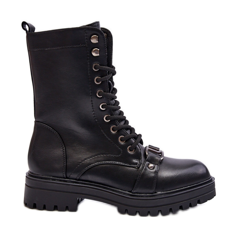 Bottes Worker Pour Femme Avec Décoration Noir Belluxe le noir