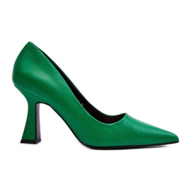 Talons hauts classiques à bout pointu vert par Delimena