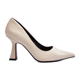 Talons hauts classiques à bout pointu beige clair Delimena