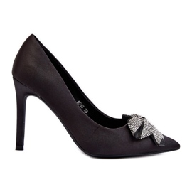 Escarpins Fairine noirs avec nœud le noir