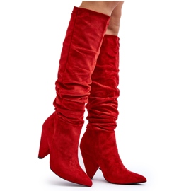 Bottines En Daim Pour Femme Lu Boo Rouge