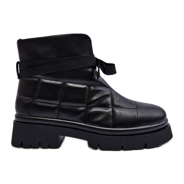 Bottines Pour Femmes Avec Matelassé Et Laçage Noir Bizzanti le noir Bottines Pour Femmes Avec Matelassé Et Laçage Noir Bizzanti le noir