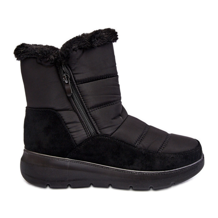 Bottes De Neige Femme Avec Fourrure Noir Primose le noir