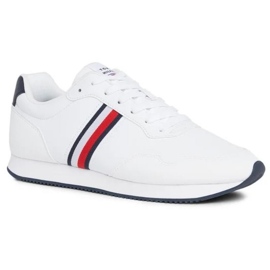 Chaussures Tommy Hilfiger Core Lo Runner Pu M FM0FM048340K9 blanc