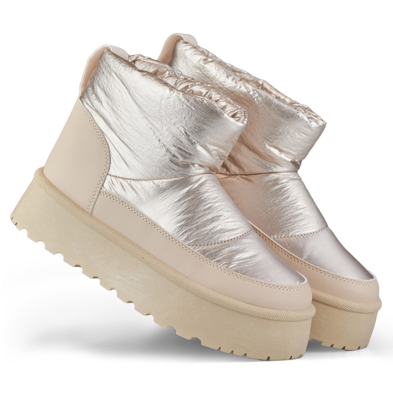 Bottes de neige d'hiver pour femme avec plateforme beige Bottes de neige d'hiver pour femme avec plateforme beige