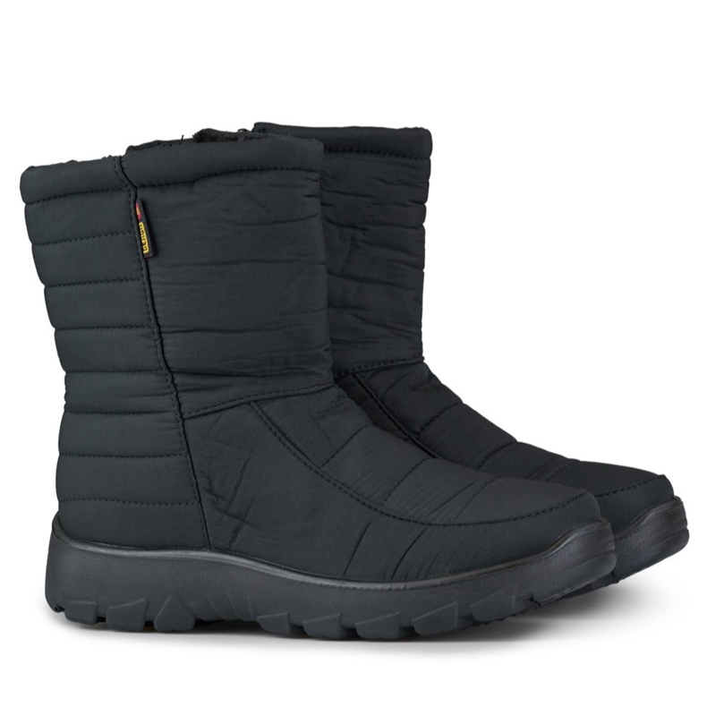 Bottes de neige pour femmes, chaussures d'hiver confortables avec fermeture éclair le noir Bottes de neige pour femmes, chaussures d'hiver confortables avec fermeture éclair le noir
