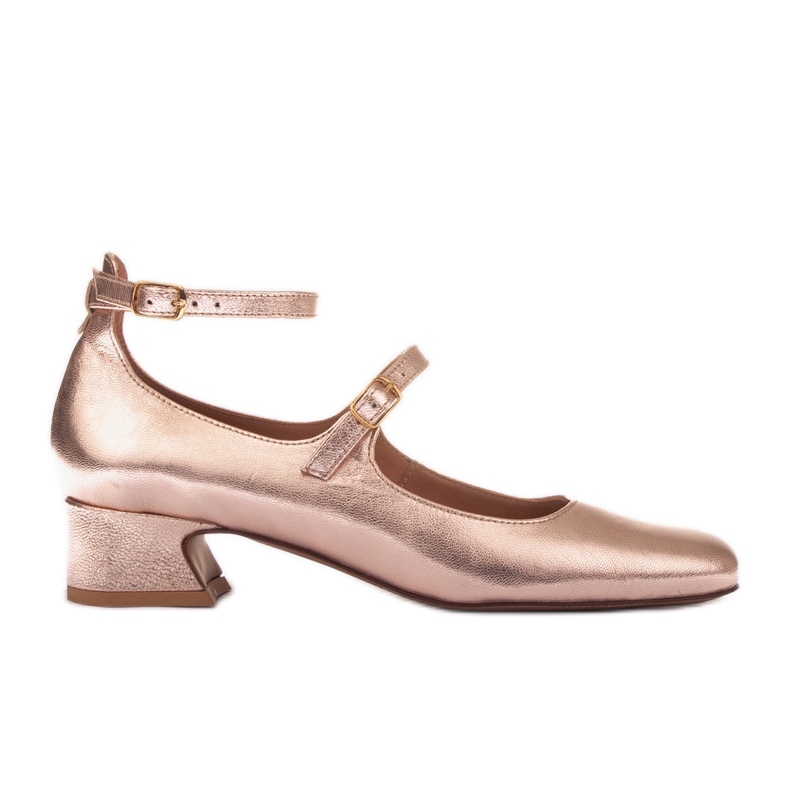 Marco Shoes Escarpins style Mary Jane d'or