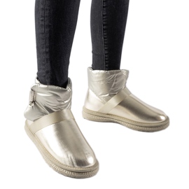 Boots de neige courtes Delaune dorées brillantes