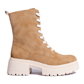 W. Potocki Bottines à lacets Potocki camel brun