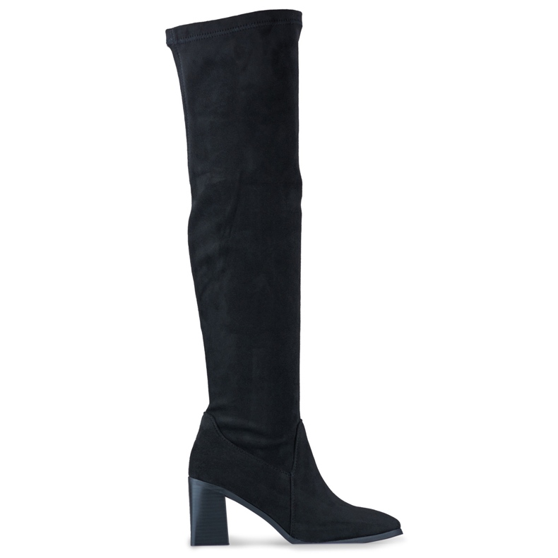 Cuissardes à talons hauts pour femme le noir