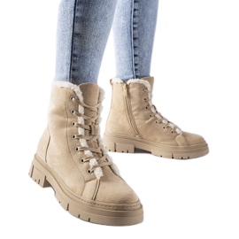 Bottines isolées beiges en éco-daim Chamblee