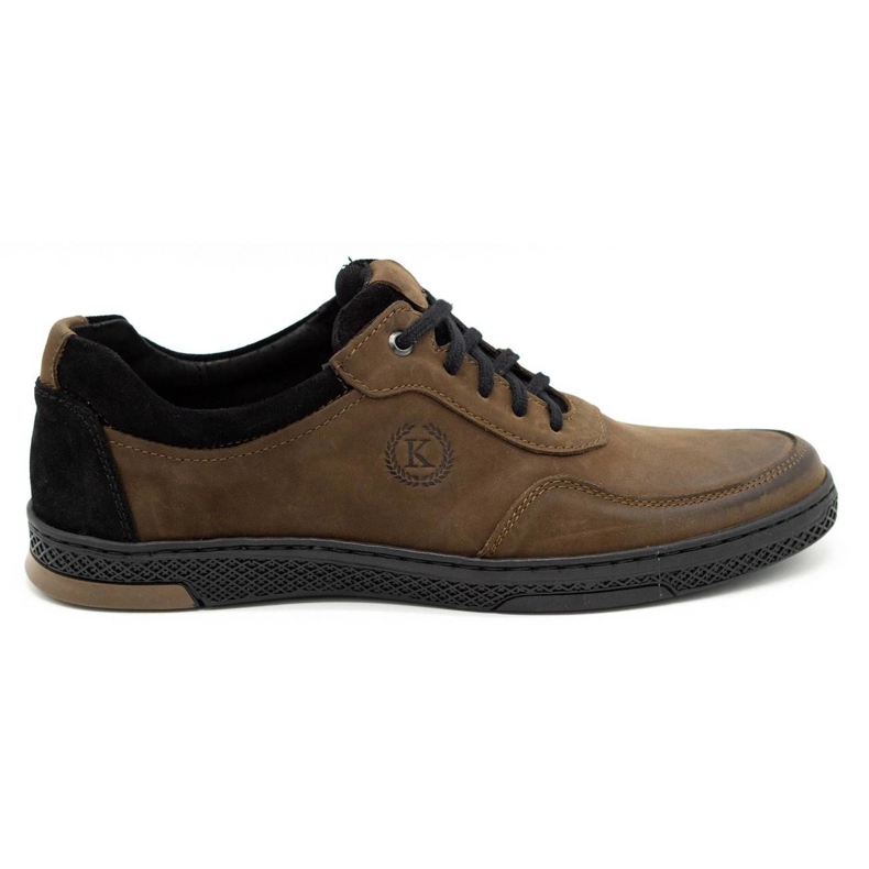 KOMODO Chaussures décontractées en cuir pour hommes 918K marron brun KOMODO Chaussures décontractées en cuir pour hommes 918K marron brun