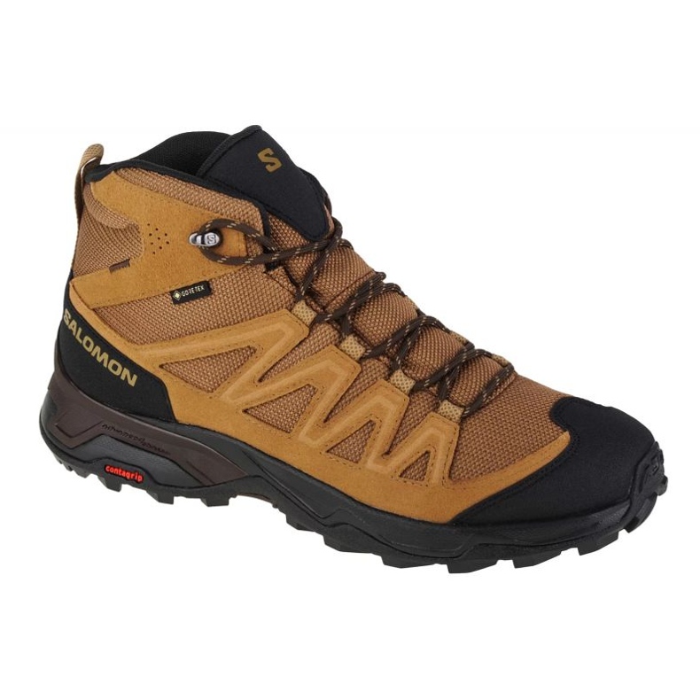 Chaussures Salomon X Ward Leather Mid Gtx M 471818 brun