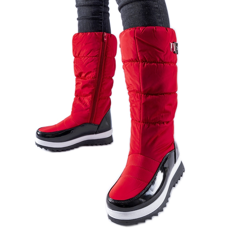 Bottes de neige hautes isolées rouges par Canneto