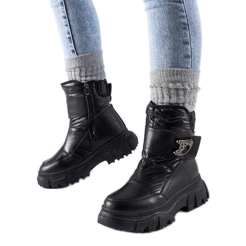 Bottes de neige Mejia isolées noires le noir