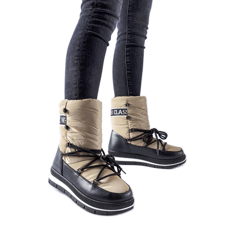 Boots de neige à plateforme Vineyard beige foncé