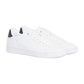 Tommy Hilfiger Court Cupsole Cuir Or M chaussures FM0FM04829YBS blanc