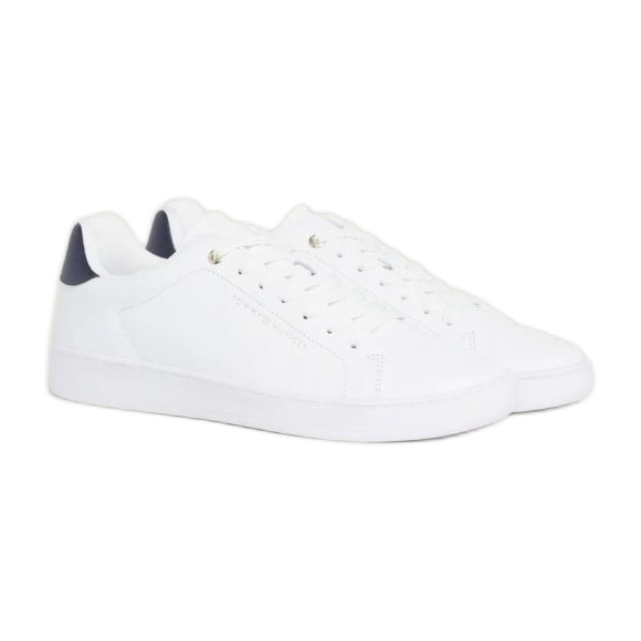 Tommy Hilfiger Court Cupsole Cuir Or M chaussures FM0FM04829YBS blanche Tommy Hilfiger Court Cupsole Cuir Or M chaussures FM0FM04829YBS blanche