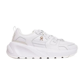 Chaussures Tommy Hilfiger Premium Runner Lthr W FW0FW07340 Ybs blanc