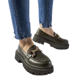 Mocassins verts ornés de strass Uzzone Mocassins verts ornés de strass Uzzone