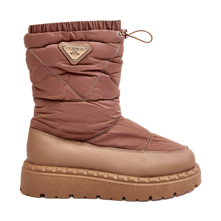 Seastar Bottes de neige pour femmes sur une semelle épaisse beige noire