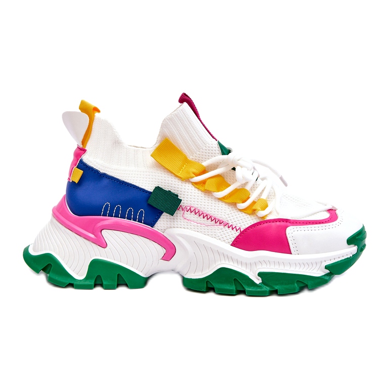 Seastar Baskets chaussettes à enfiler pour femmes, blanches et vertes Seastar Baskets chaussettes à enfiler pour femmes, blanches et vertes